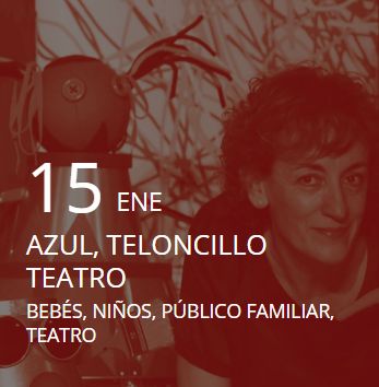 Azul teloncillo teatro en Santander